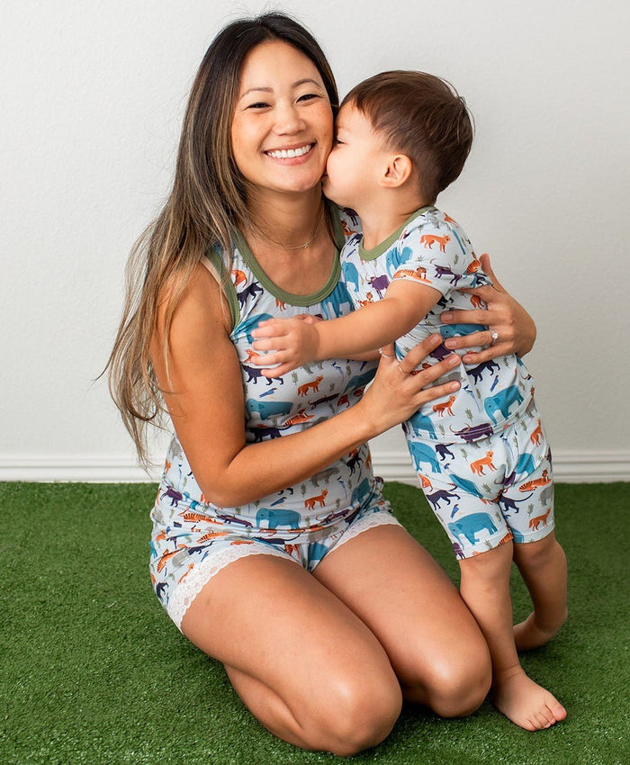 Bestaroo - Bamboo - Jungle Jammies Mom Shorts set