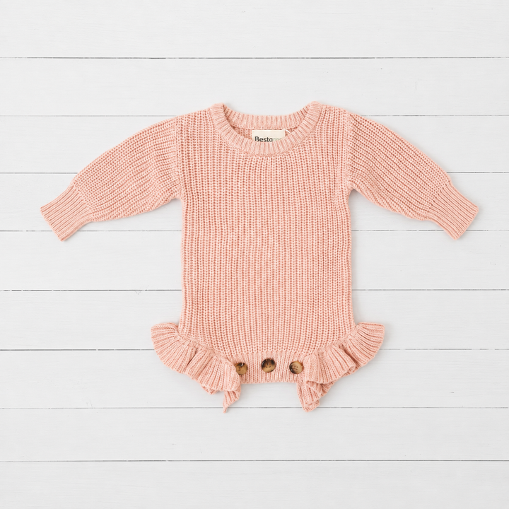 Bestaroo - Bamboo - Knit Baby Romper Blush