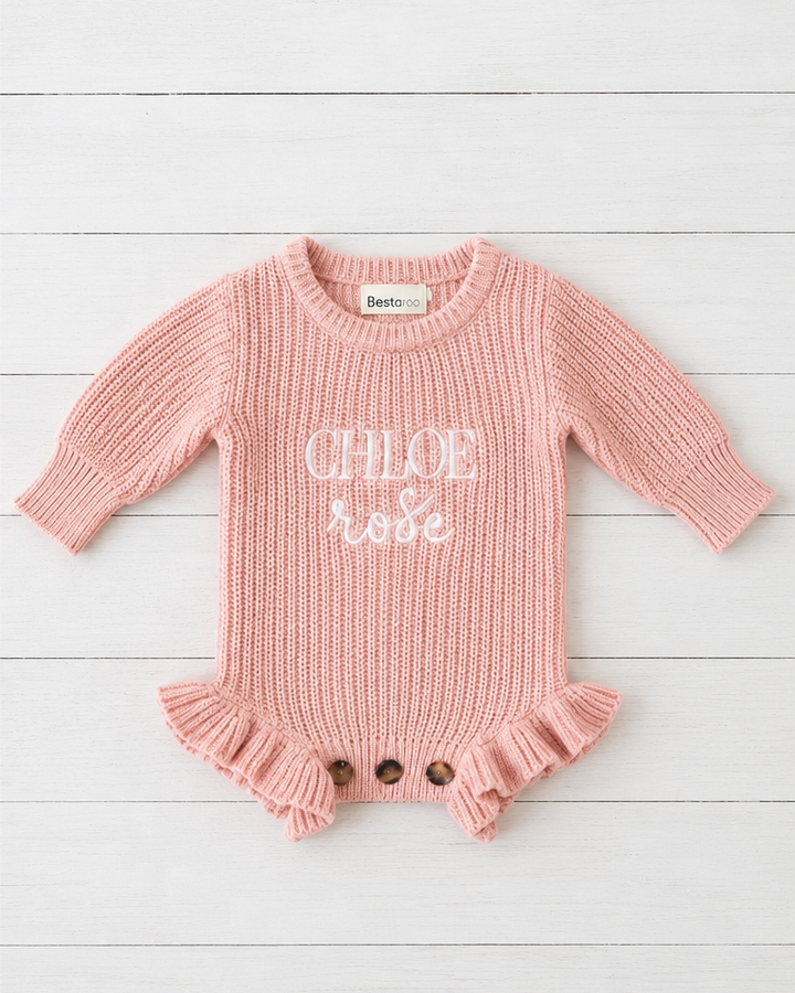 Bestaroo - Bamboo - Knit Baby Romper Blush