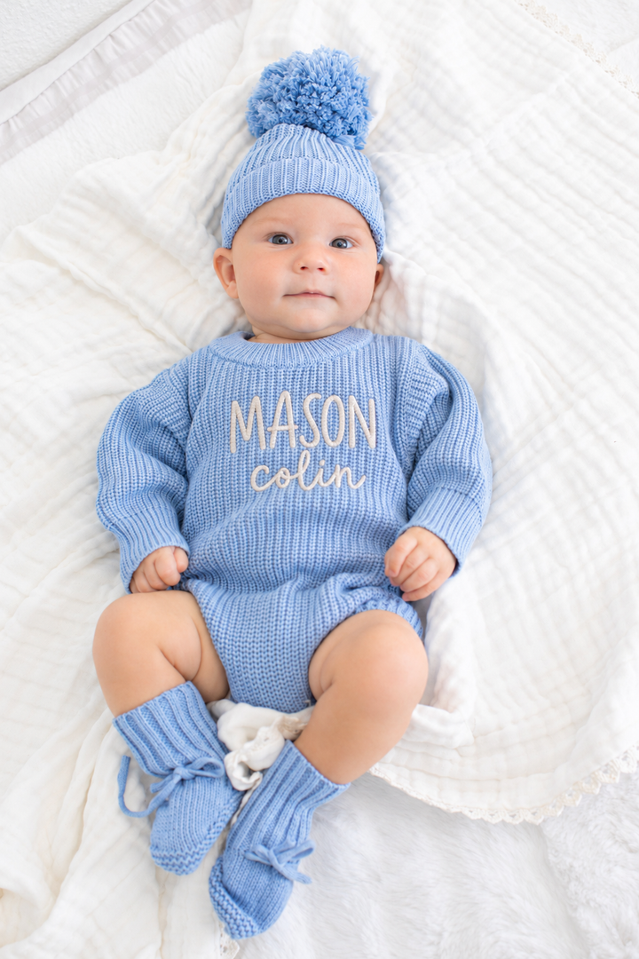 Bestaroo - Bamboo - Knit Baby Romper Skye
