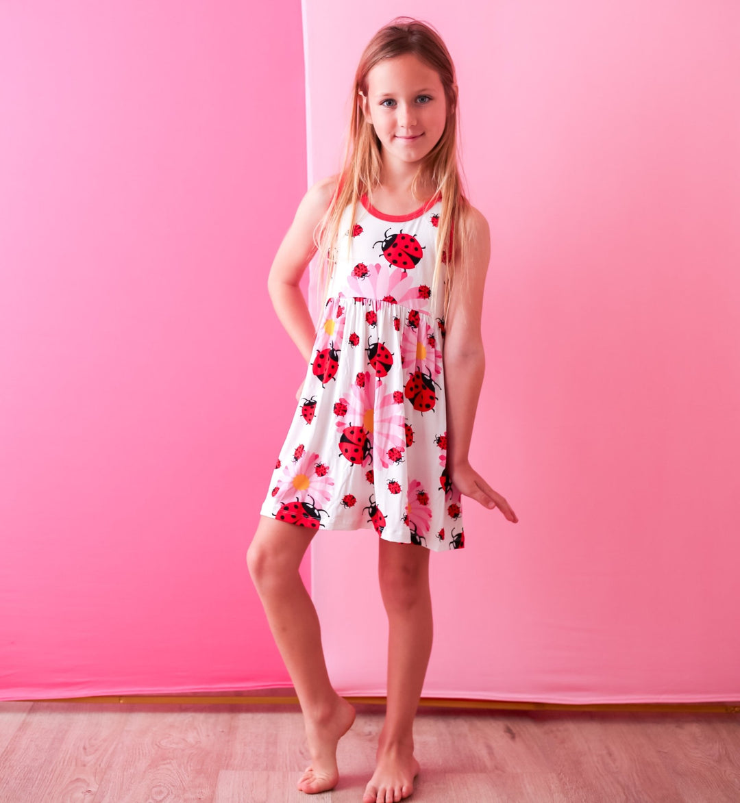 pink ladybug dress Throw & Go Dress Ladybug Pink