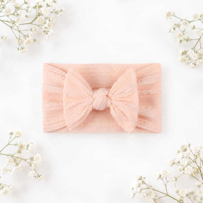 Bestaroo - Bamboo - Large Soft Cable Knit Bow