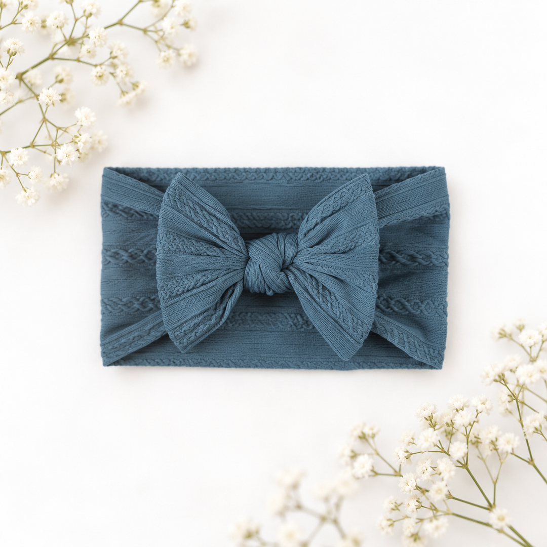 Bestaroo - Bamboo - Large Soft Cable Knit Bow
