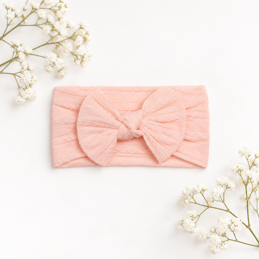 Bestaroo - Bamboo - Large Soft Cable Knit Bow