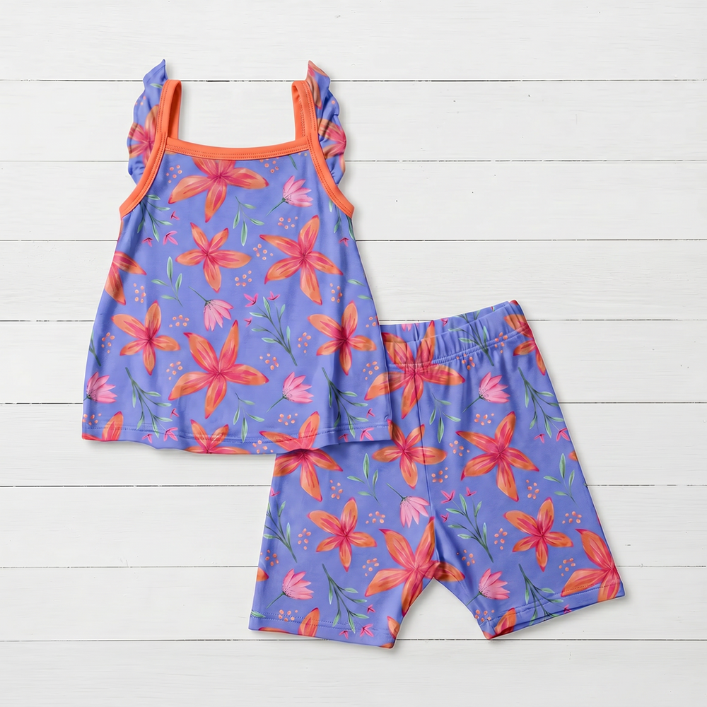 Lavender Leilani Flutter Tank & Shorts - Bestaroo