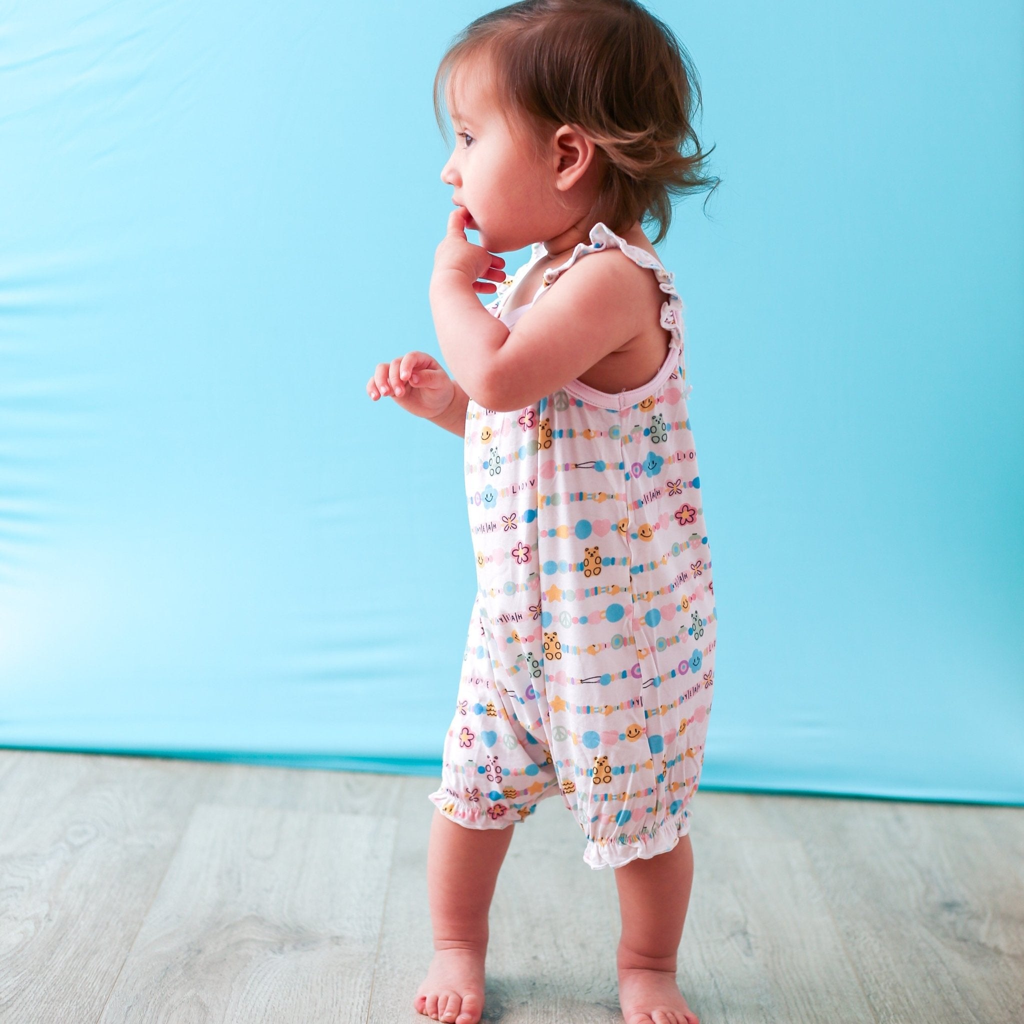 Bestaroo - Super - Soft - Bamboo - Let's Be Friends Bubble Romper