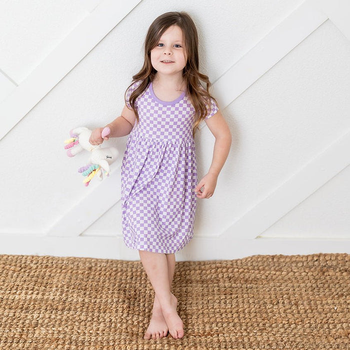Bestaroo - Lilac Checks Dress
