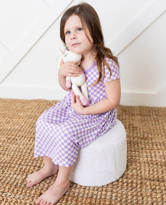 Bestaroo - Bamboo - Lilac Checks Dress