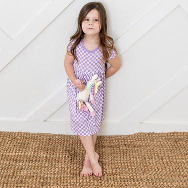 Bestaroo - Lilac Checks Dress