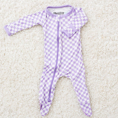 Bestaroo - Lilac Checks Footie