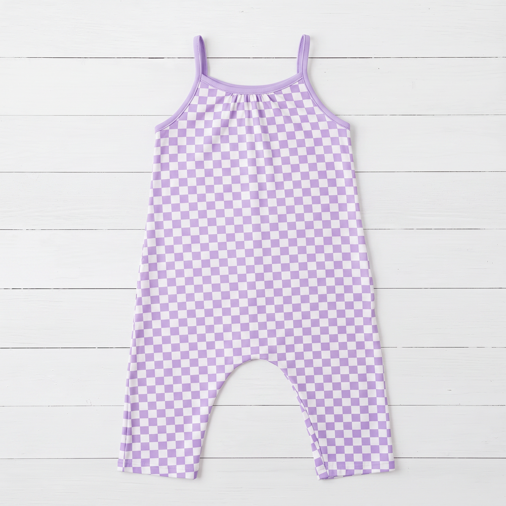 Bestaroo - Bamboo - Lilac Checks Jumpsuit