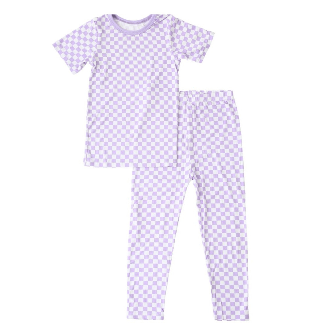 Bestaroo - Lilac Checks S/S Pajama