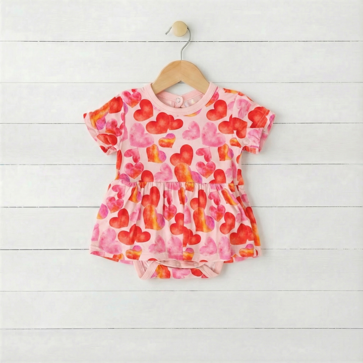 Bestaroo - Bamboo - Love Hearts Bodysuit Dress