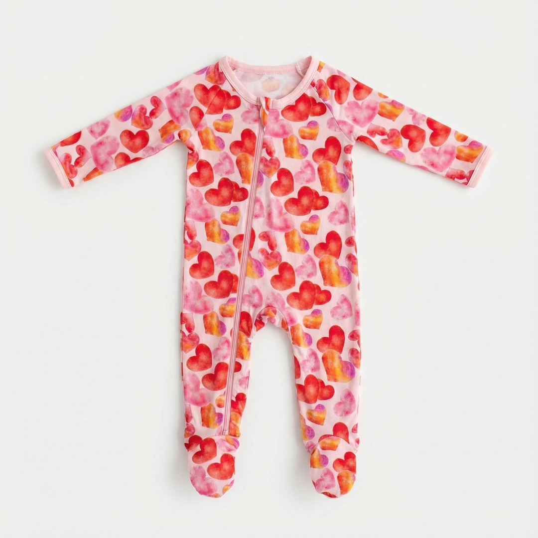 Bestaroo - Bamboo - Love Hearts Footie