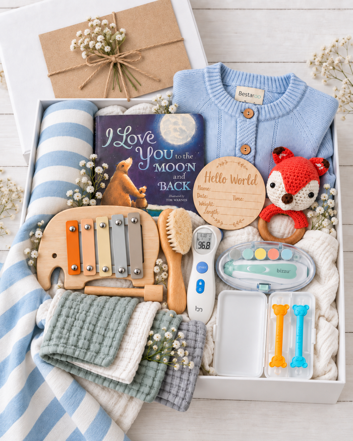 Luxe Essentials Gift Box in Sky Blue