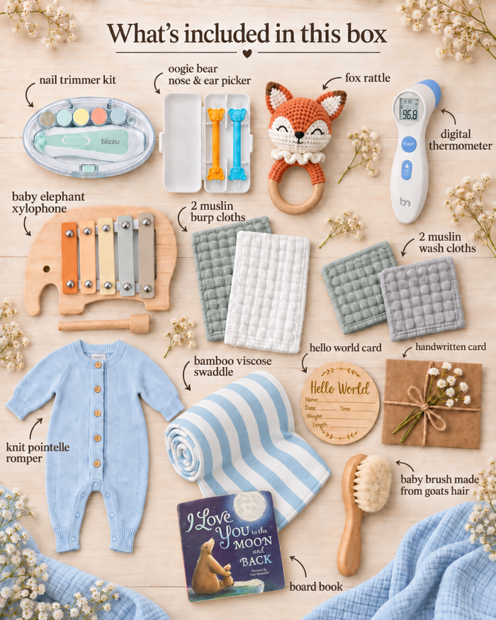 Luxe Essentials Gift Box in Sky Blue