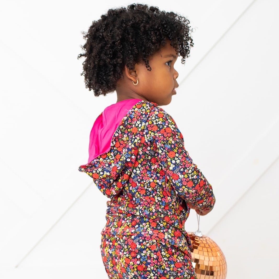 Bestaroo - Bamboo - Midnight Petals Zipper Hoodie