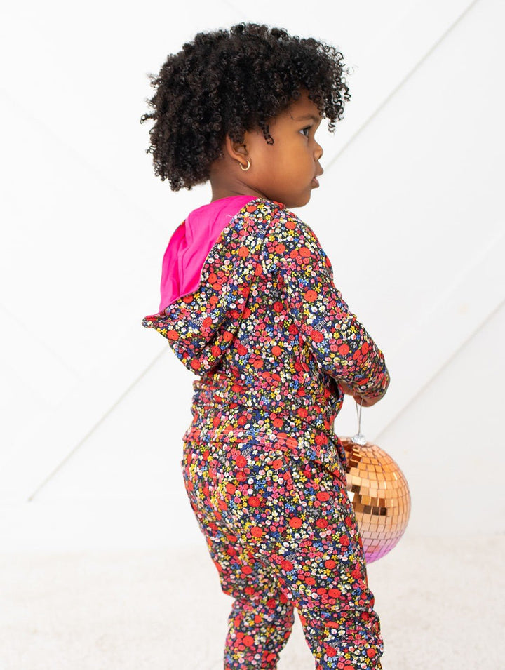 Bestaroo - Bamboo - Midnight Petals Zipper Hoodie