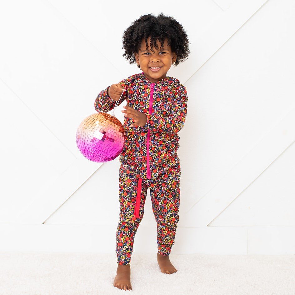 Bestaroo - Bamboo - Midnight Petals Zipper Hoodie