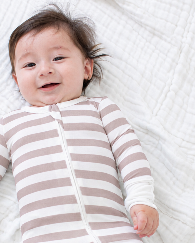 Bestaroo - Bamboo - Mocha Stripes Convertible Coverall