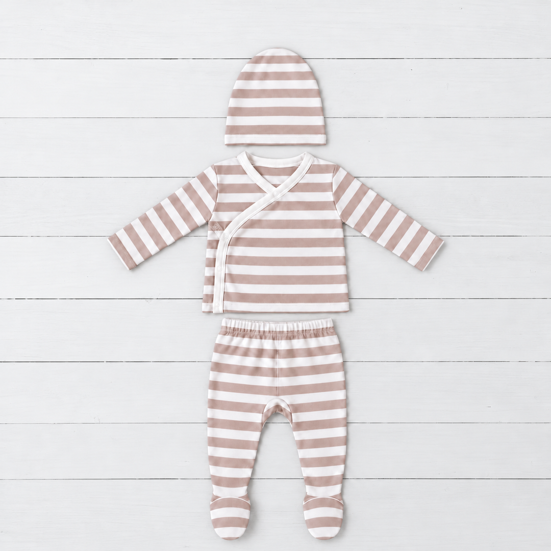 Bestaroo - Bamboo - Mocha Stripes Take Me Home 3/pc Set