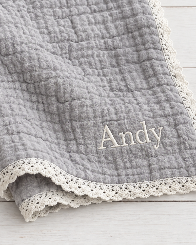 Bestaroo - Bamboo - Muslin Blanket in Mist Blue
