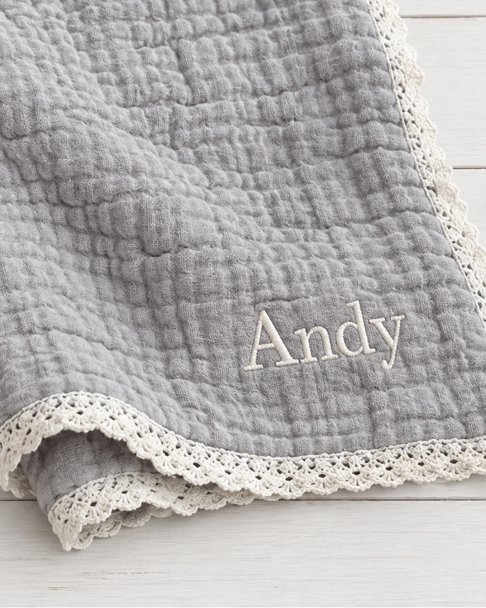 Bestaroo - Bamboo - Muslin Blanket in Mist Blue