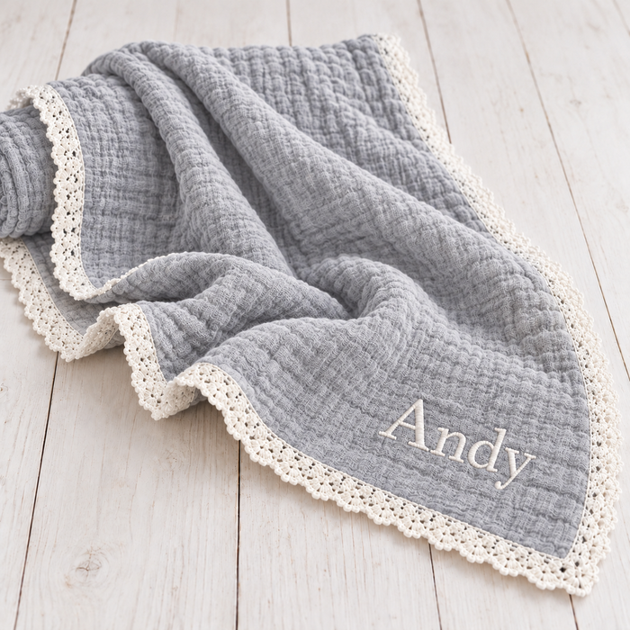 Bestaroo - Bamboo - Muslin Blanket in Mist Blue