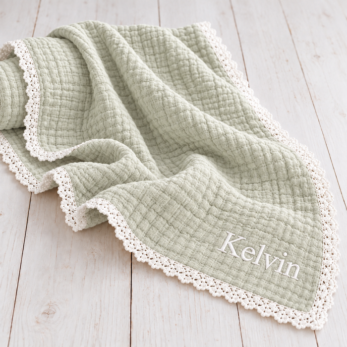 Bestaroo - Bamboo - Organic Muslin Blanket in Sage
