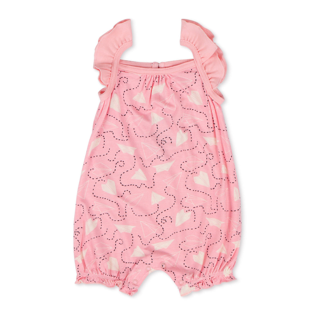 Bestaroo - Bamboo - Paper Airplanes Pink Romper