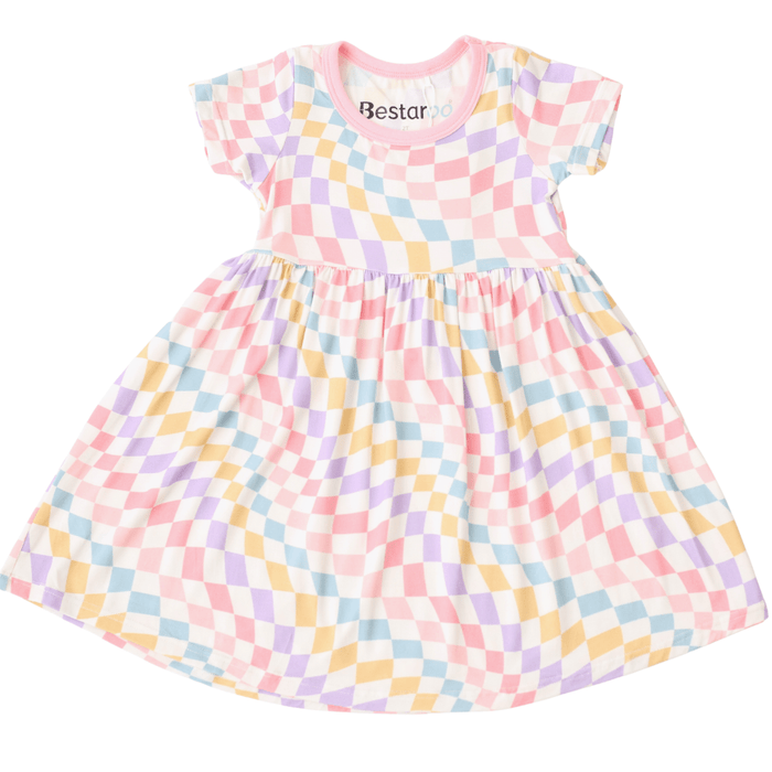 Bestaroo - Bamboo - Pastel Checks Dress