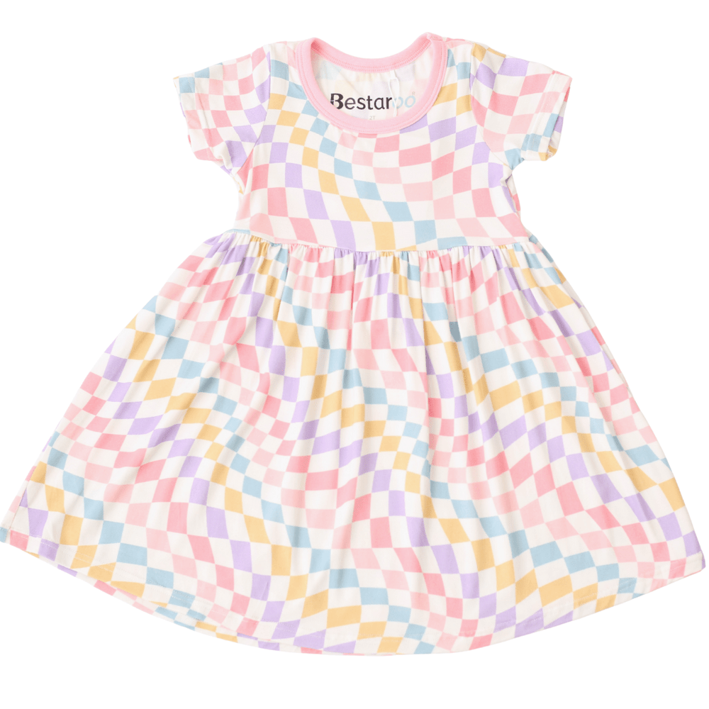 Bestaroo - Bamboo - Pastel Checks Dress