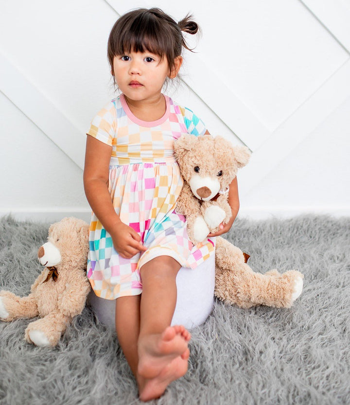 Bestaroo - Bamboo - Pastel Checks Dress