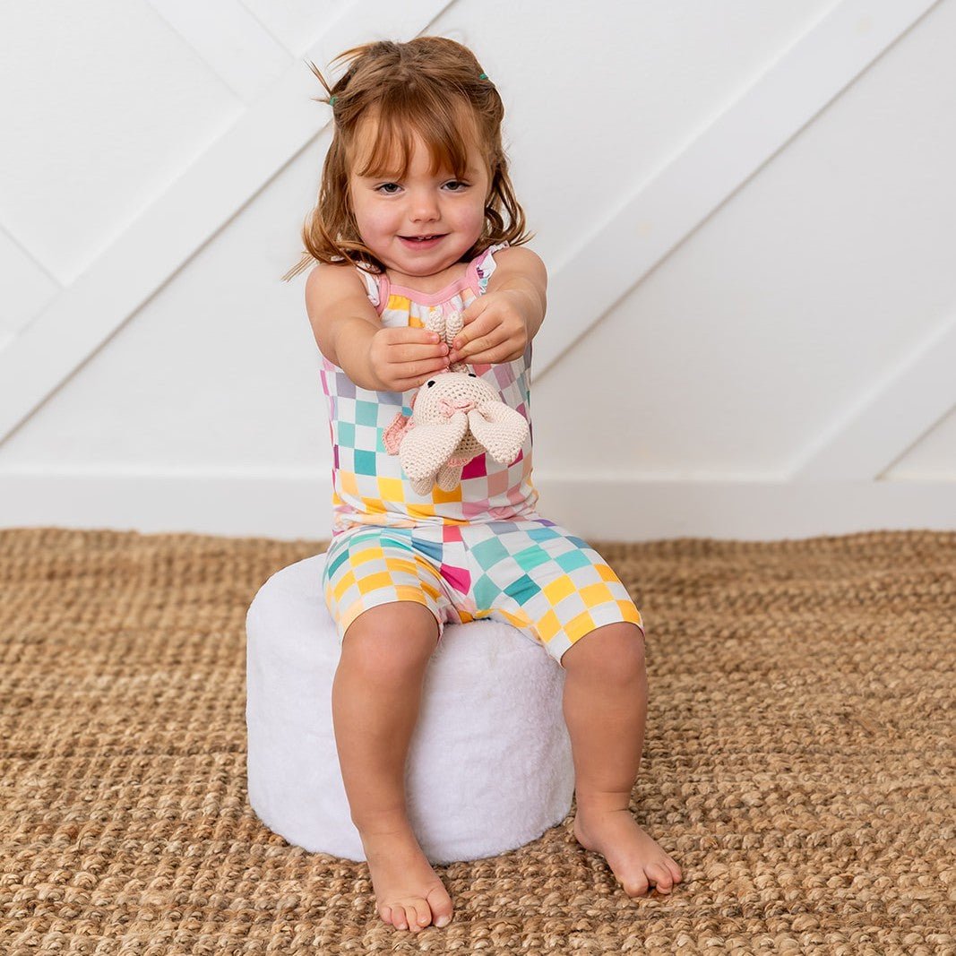 Bestaroo - Bamboo - Pastel Checks Flutter PJs