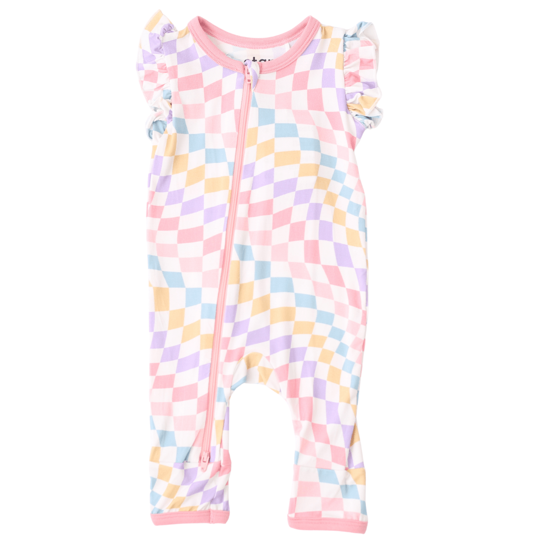 Bestaroo - Bamboo - Pastel checks Romper
