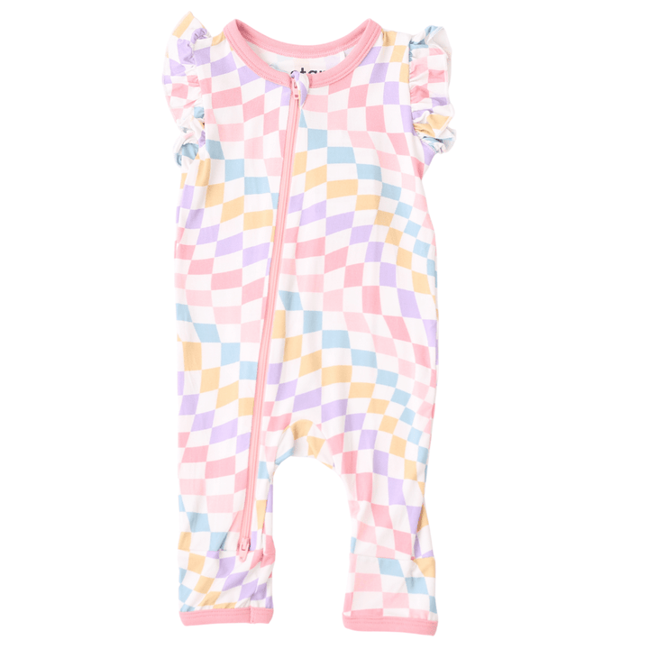 Bestaroo - Bamboo - Pastel checks Romper