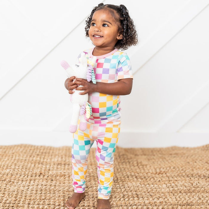 Bestaroo - Bamboo - Pastel Checks S/S Pajama