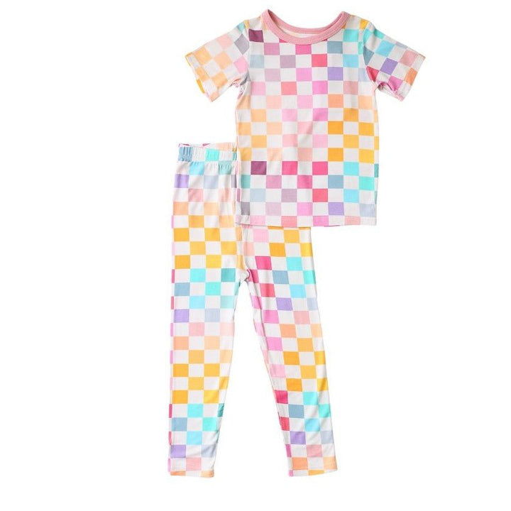Bestaroo - Bamboo - Pastel Checks S/S Pajama