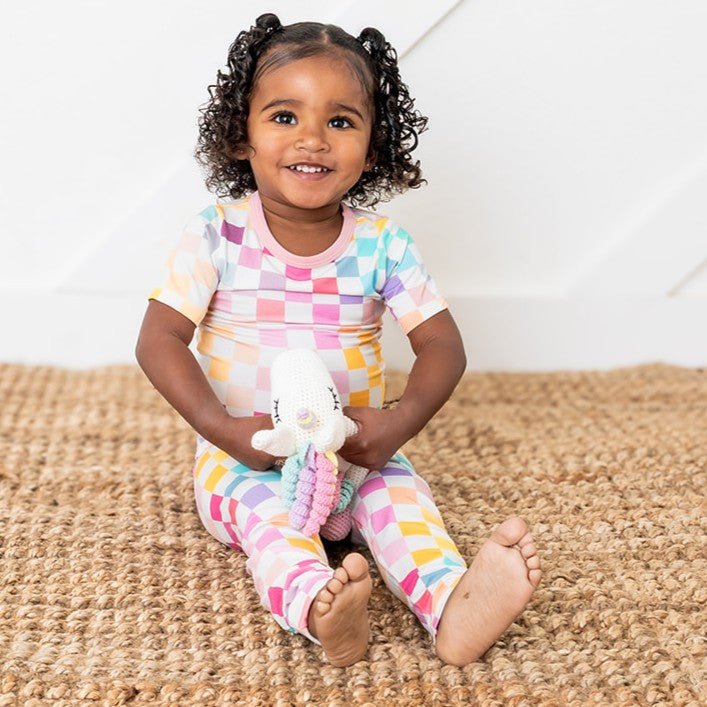 Bestaroo - Bamboo - Pastel Checks S/S Pajama