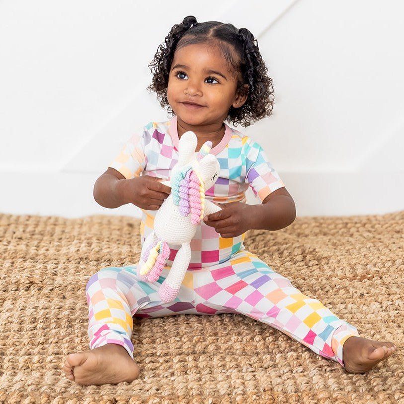 Bestaroo - Bamboo - Pastel Checks S/S Pajama