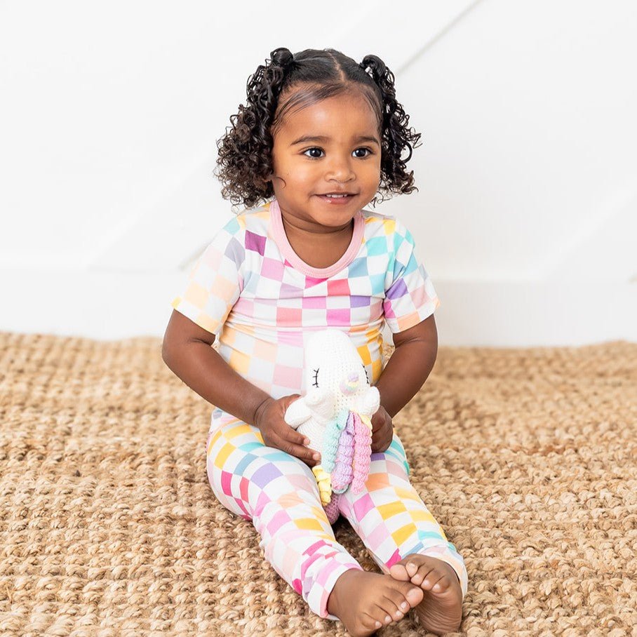 Bestaroo - Bamboo - Pastel Checks S/S Pajama