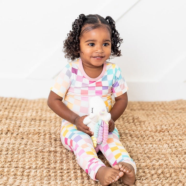Bestaroo - Bamboo - Pastel Checks S/S Pajama