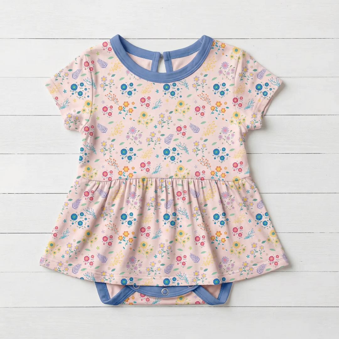 Bestaroo - Bamboo - Petal Parade S/S Bodysuit Dres
