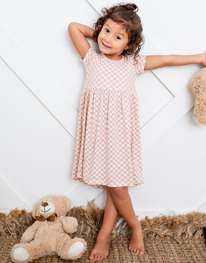 Bestaroo - Pink Checks Dress