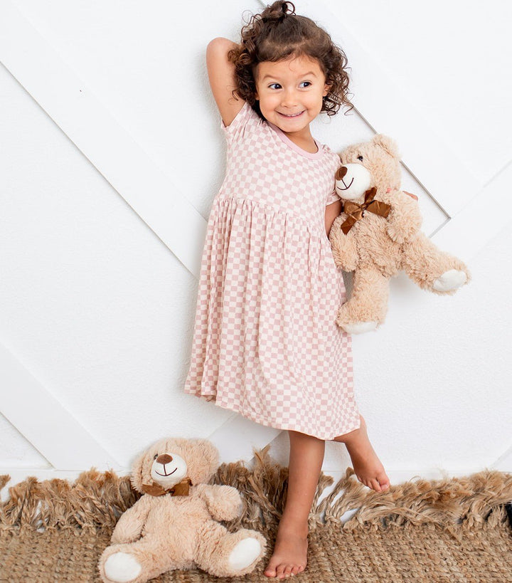 Bestaroo - Bamboo - Pink Checks Dress