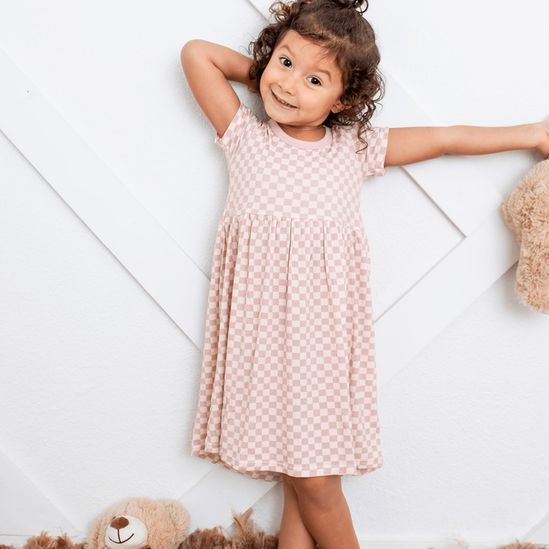 Bestaroo - Bamboo - Pink Checks Dress