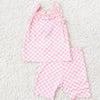 Bestaroo - Pink Checks Flutter Tank & Shorts