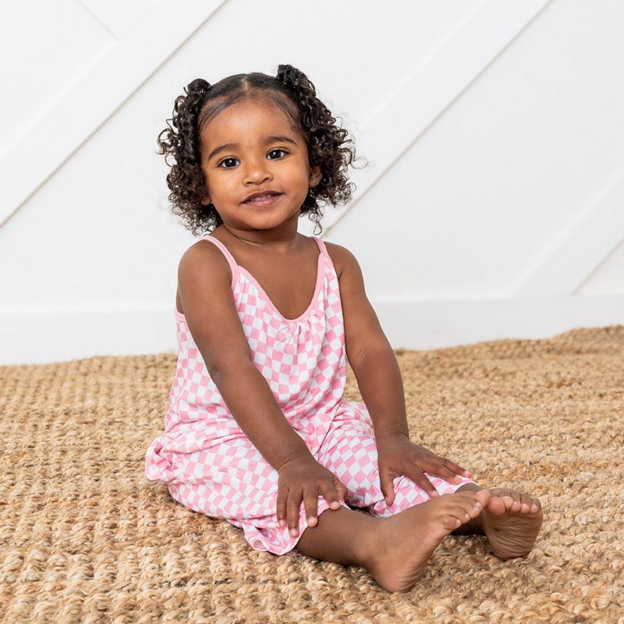 Bestaroo - Pink Checks Jumpsuit