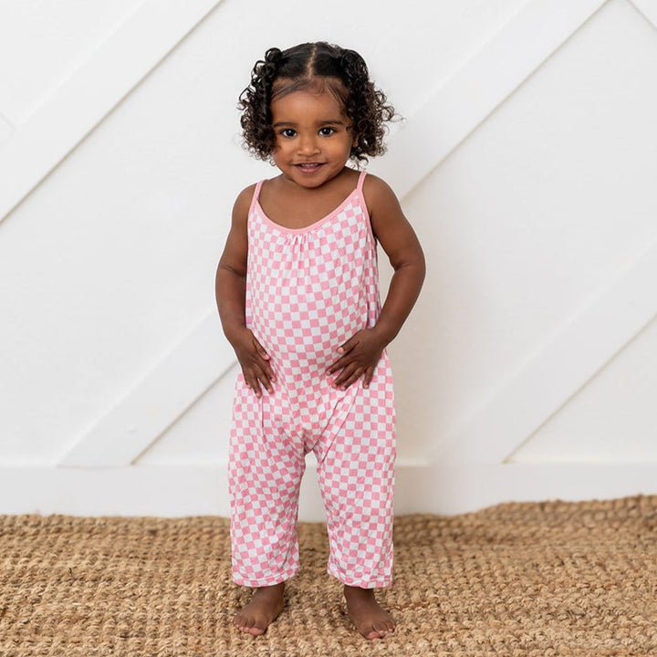 Bestaroo - Pink Checks Jumpsuit