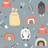 Bestaroo - Bamboo - Pink Happy Monsters Swaddle